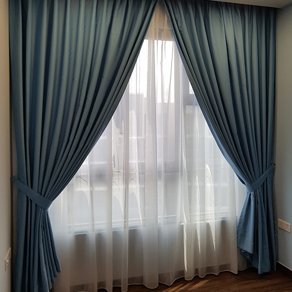 Double Color Pinch Pleat Curtains