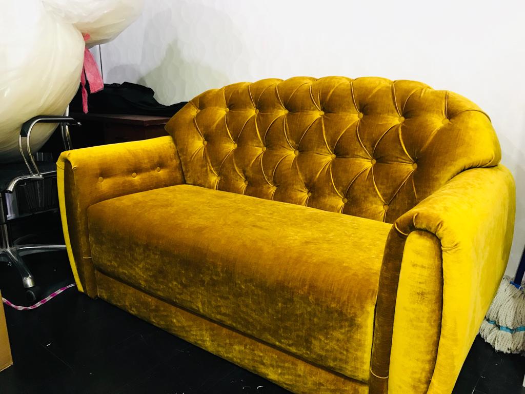 gold sofa