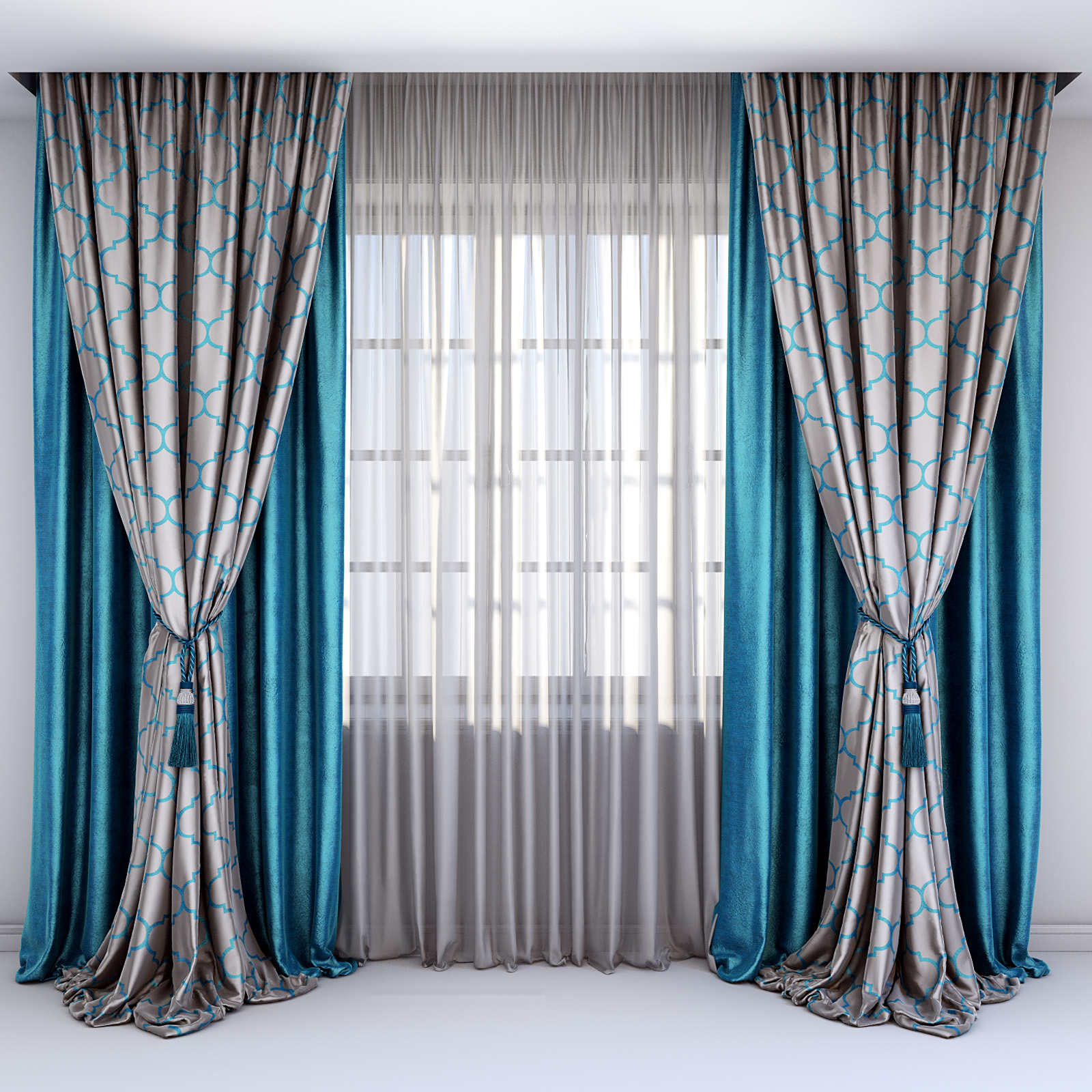 Multi Color Pinch Pleat Curtains
