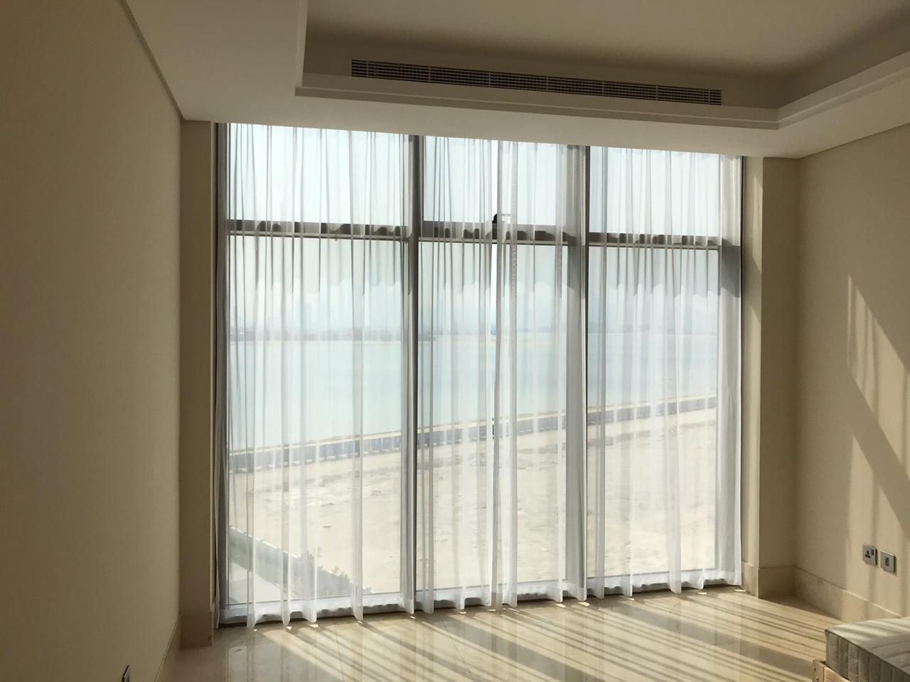 white transparent curtain