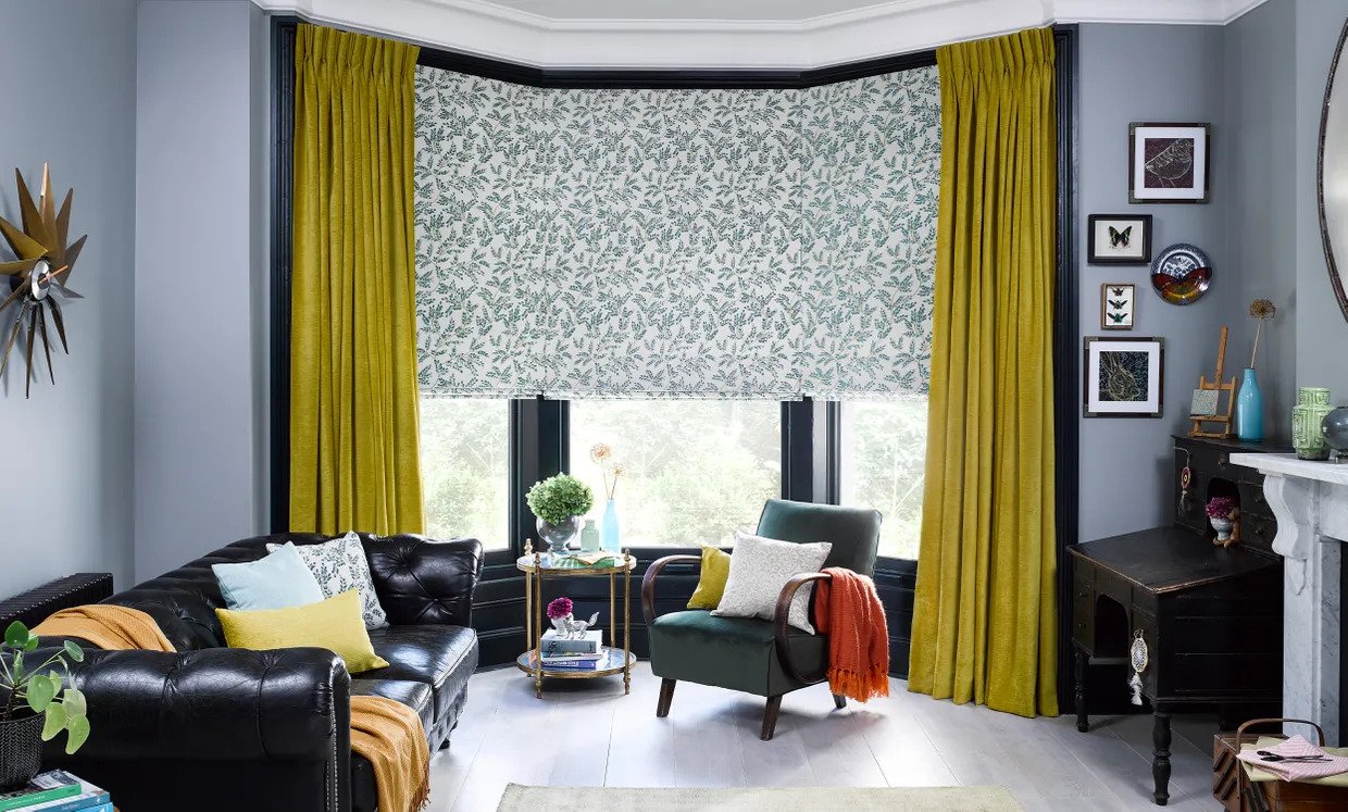 Yellow Pinch Pleat Curtains